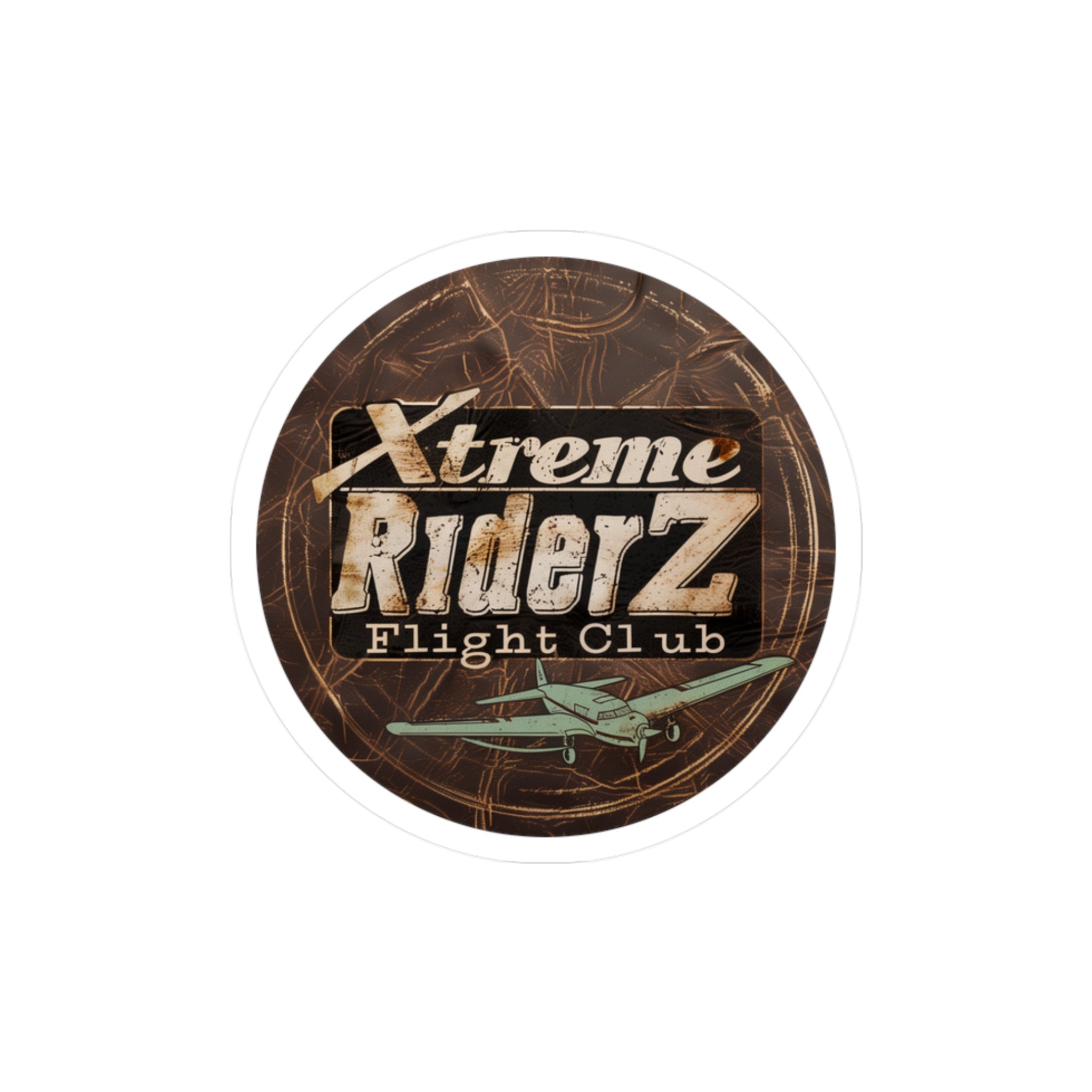 Flight Club Retro Vintage - Xtreme Riderz- Vinyl Decal Round